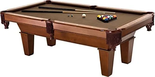 fat cat frisco 75 foot pool table billiard table with accuslate surface k66 bumpers oak finish includes cues and balls