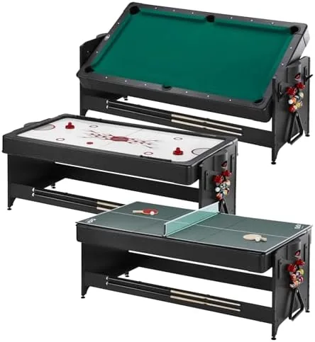 fat cat original 3 in 1 7 ft pockey multi game table pool and air hockey